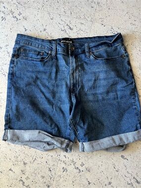 DKNY Dark Blue and Black Denim Jean Shorts. Two pairs.